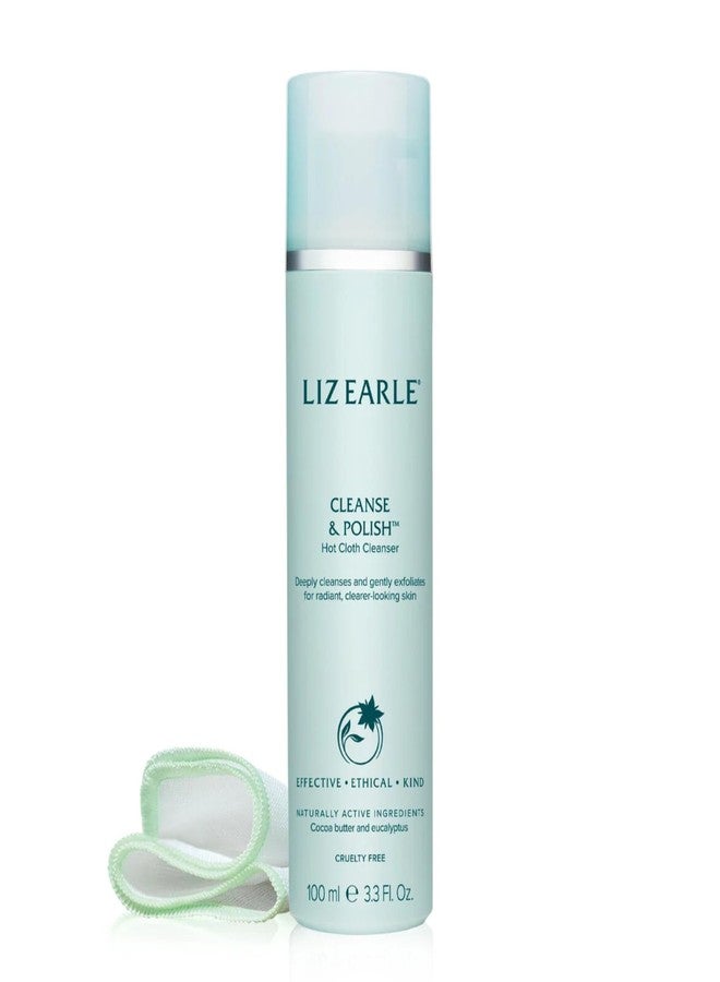 Liz Earle Cleanse & Polish Hot Cloth Face Wash - Gentle Facial Cleanser & Exfoliating Cotton Cloth - Boosts Hydration and Reveals Instant Radiance (100ml) - Image 1
